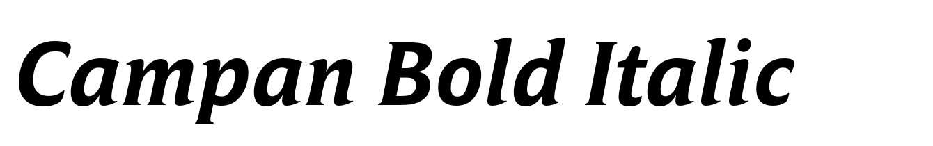 Campan Bold Italic